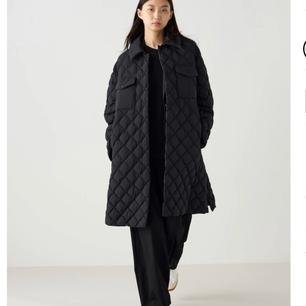 Women's Black Quilted Coat